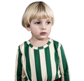 Green stripe long sleeve top