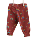 Organic cotton 'cinnamon' rainbow joggers