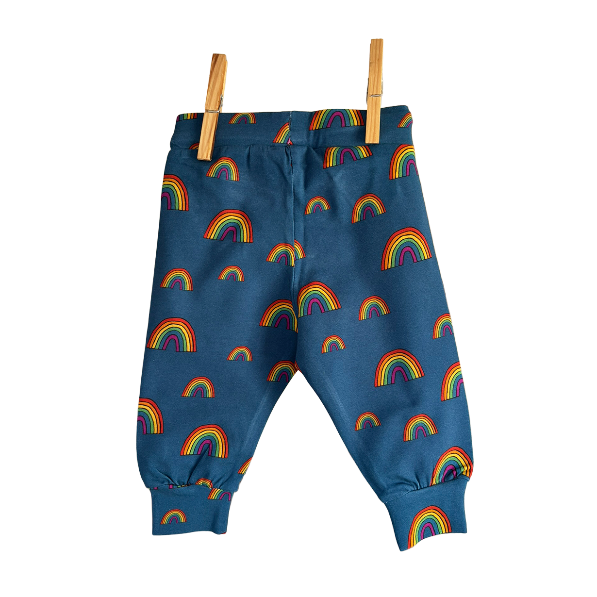 Blue rainbow joggers