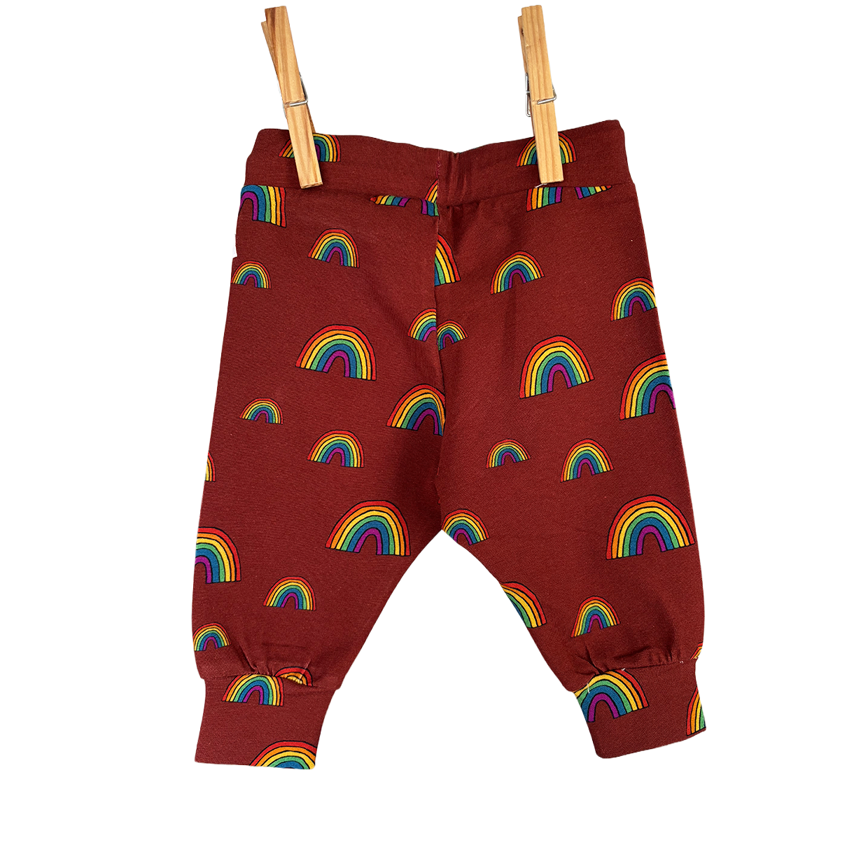 Organic cotton joggers in rainbow print