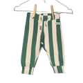 Green stripe baby joggers