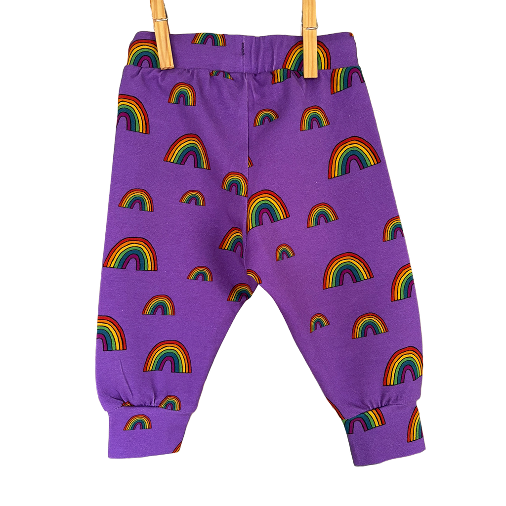 Purple rainbow joggers
