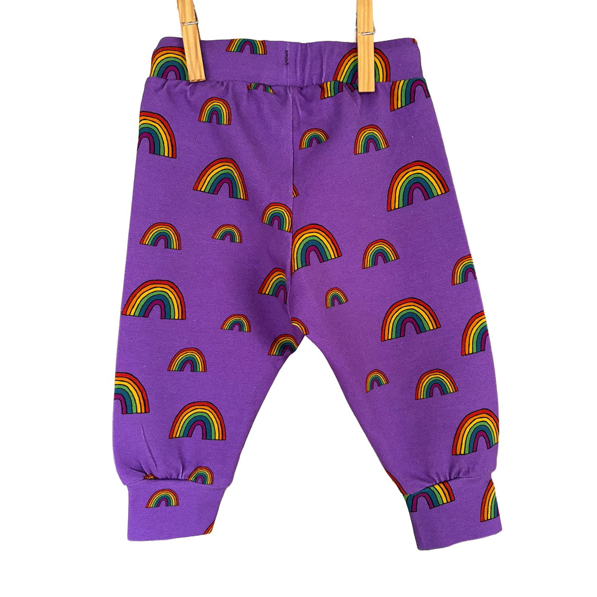 Purple rainbow joggers