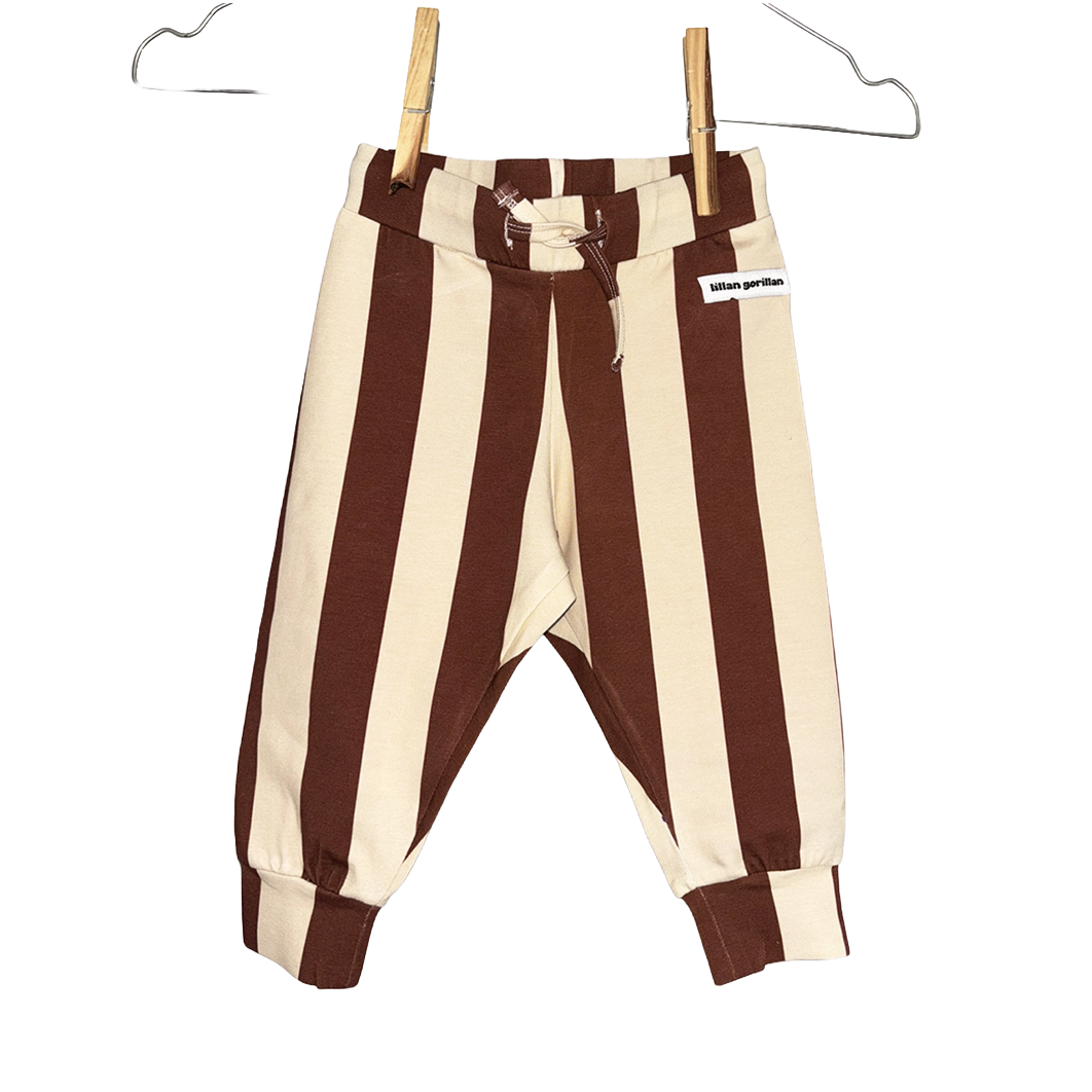 Red stripe baby joggers