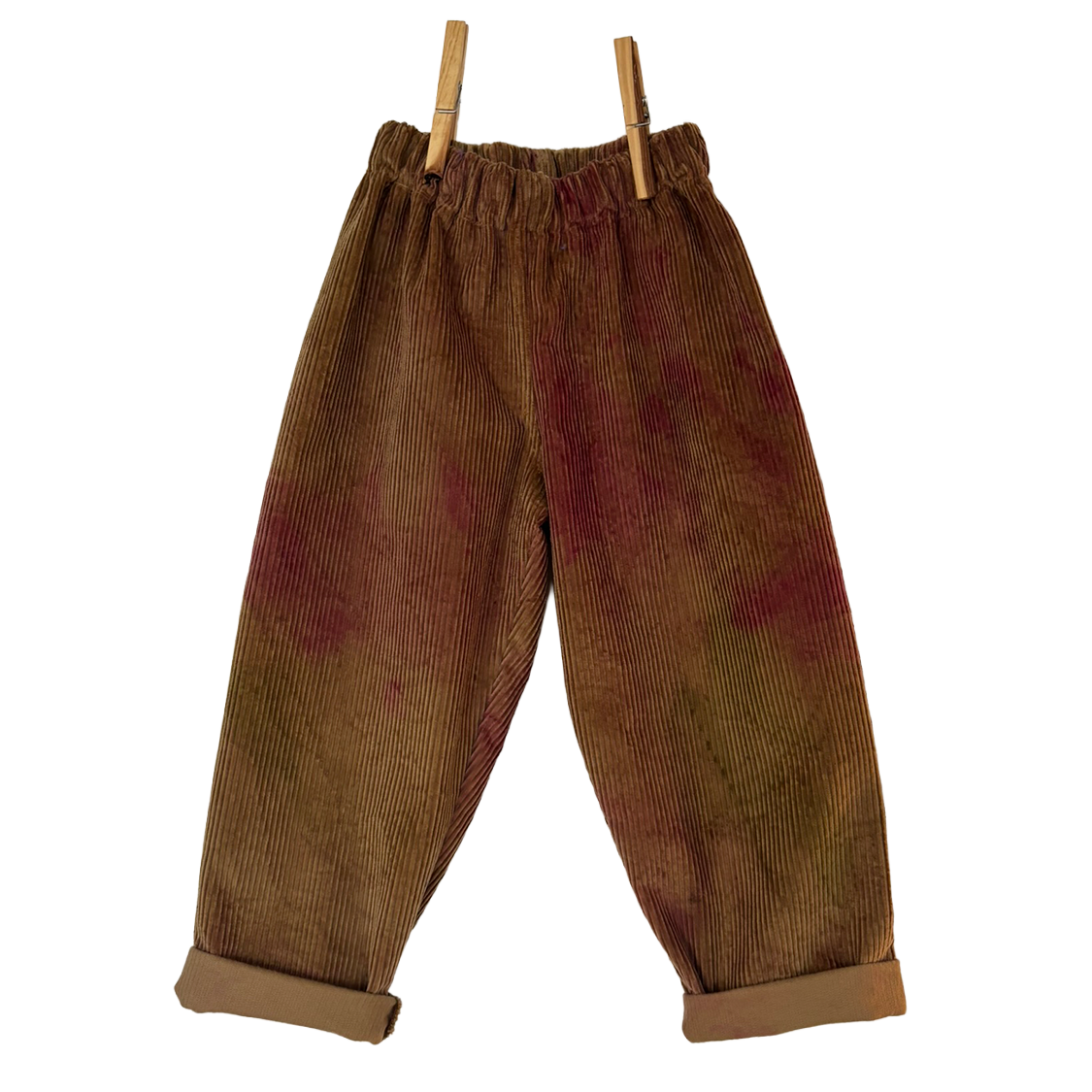 Hand dyed cotton courduroy trousers 1-2 Years