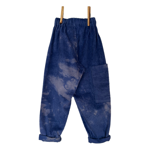 Blue hand dyed trousers