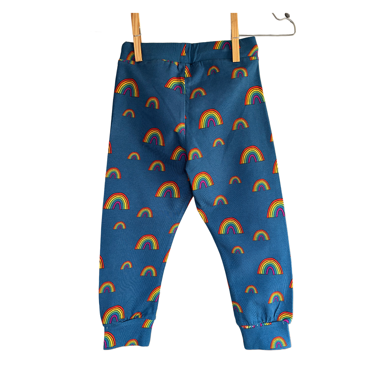 Organic cotton blue rainbow joggers