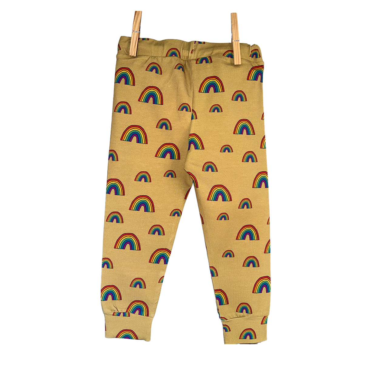 Organic cotton joggers in rainbow print