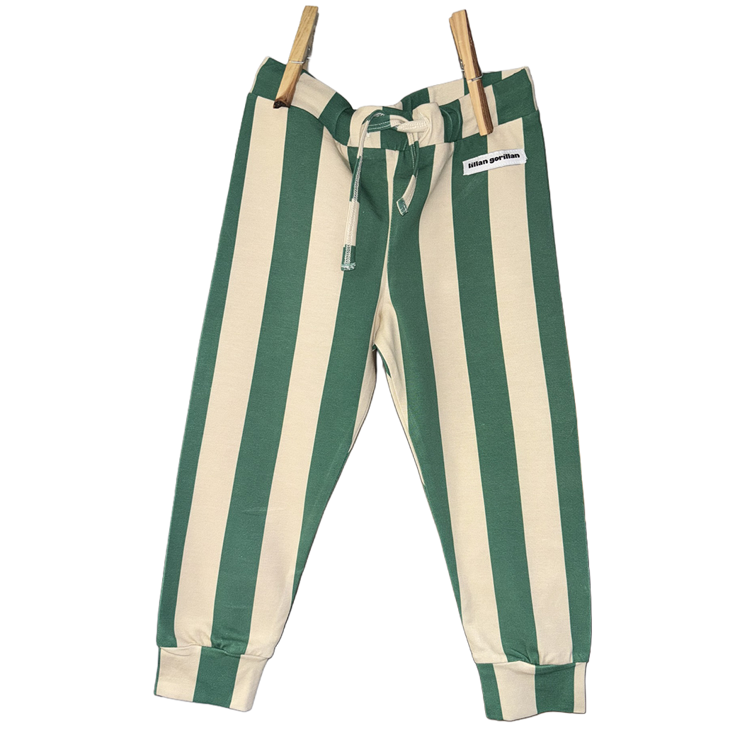 Green stripe joggers