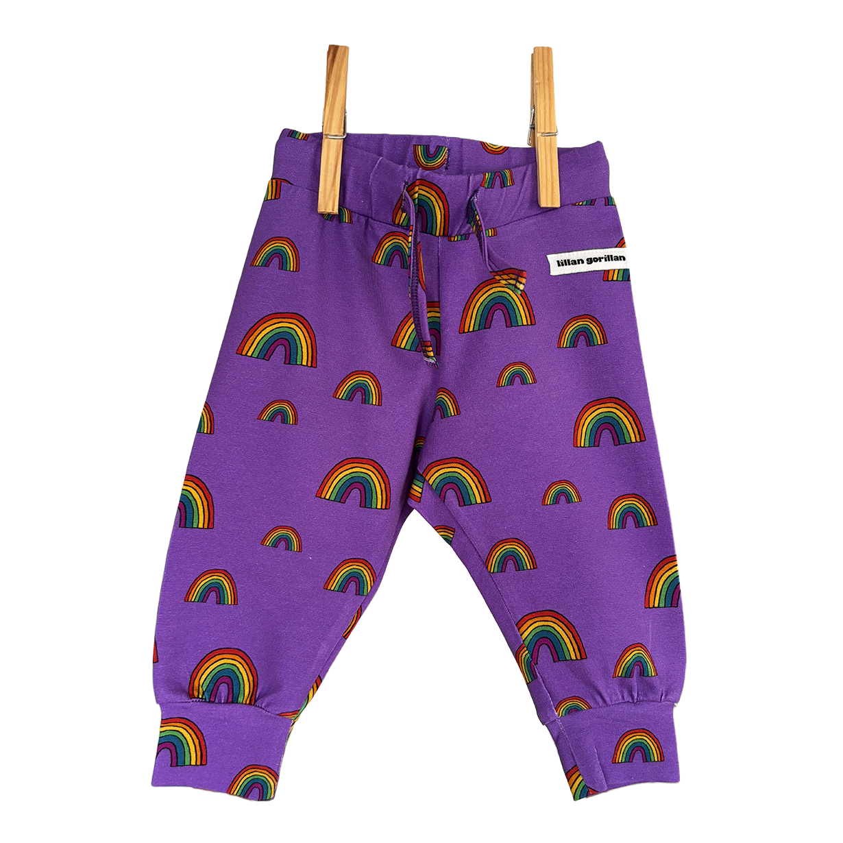 Purple rainbow joggers