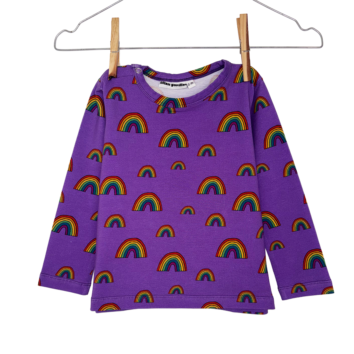 Purple rainbow long sleeve top